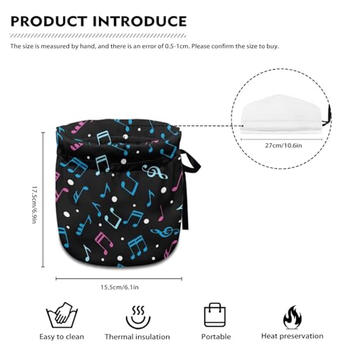 Image of Music Notes Show Window Teapot Cozies, Heat Preservation Teapot Dust Cover with Drawstring Creative Kitchen Tea Pot Cover, Home Kitchen Table Hotel