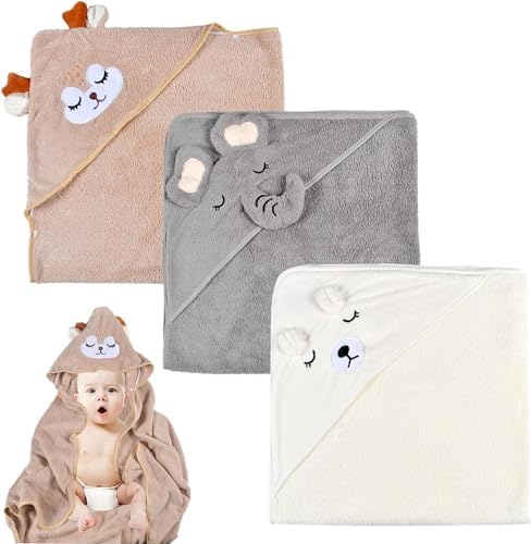 Poncho da bagno per bambini, asciugamano da bagno con cappuccio per bambini in cotone al 100%, asciugamano da bagno per bambini e bambine, asciugamano da bagno grande per bambini, 70x60CM