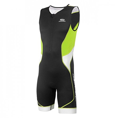 Aropec 109M Triatlón De una pieza Hombre - Tritraje Hombre - negro/verde, S