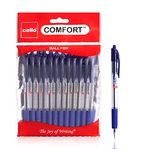 Cello Sapphire Kugelschreiber 6er Pack – Einziehbare Stifte Mit Blauer Tinte | Kunststoff