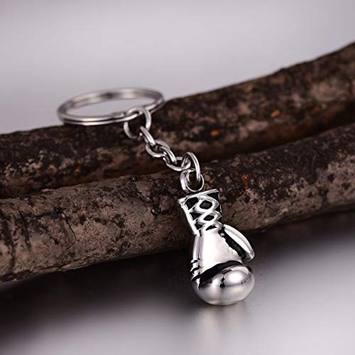 Image of Rocky Inspired Boxing Gloves /Biker Metal Keychain Key Chain for Car Bikes Key Ring