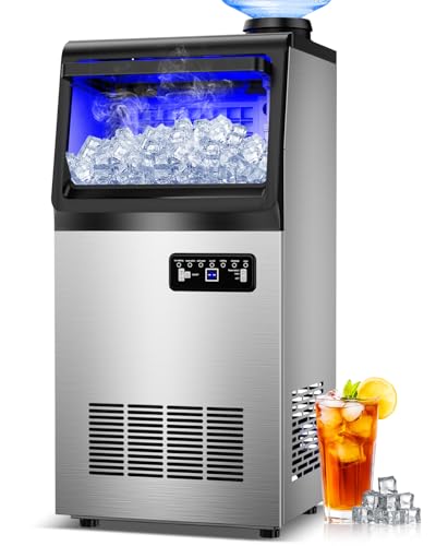 Máquina para hacer hielo 130 lb/24h con depósito 35 lb miniatura 1