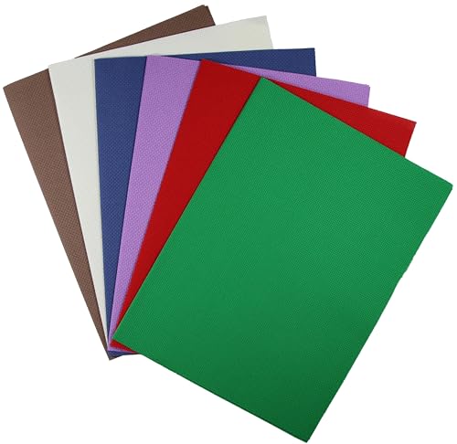 Image of KCS 6 pc of 12 inch x 18 inch (30cmx45cm) Counted Cotton Aida Cloth Cross Stitch Fabric (14CT-R)