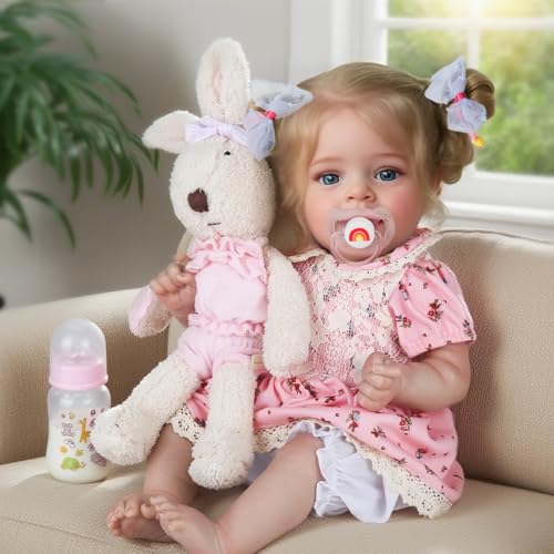 CHAREX Realistic Reborn Baby Doll Girl – 20 Inch Lifelike Real Life Handmade Newborn Toddler, Soft Cuddly Weighted for Pretend & Creative Playtime,...