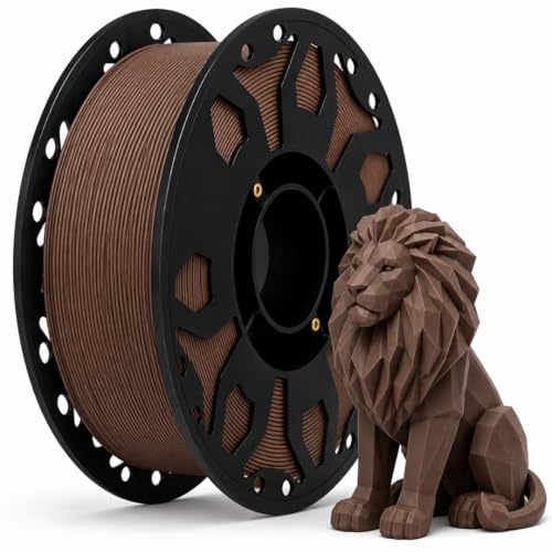 Image of FILAMONT PLA+ 3D Printer Filament 1.75mm, High Strength & Low Warp Printing Material, Dimensional Accuracy ±0.02mm, Vacuum Sealed with Desiccant, 1kg Spool (Brown)
