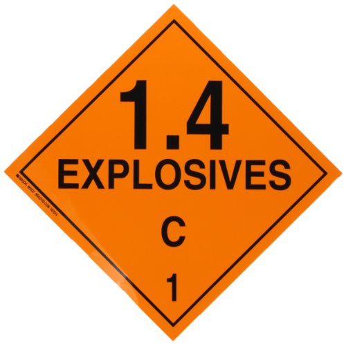 Plaque signalétique en vinyle Brady 63323 orange 27,3 cm marquage adhésif B946