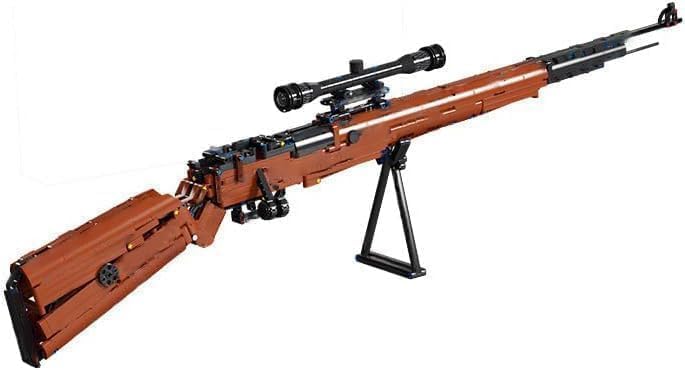 Technik Arme Jeu de Construction, Militaire Maquette de Fusil de Précision 98K Gun, 653+Pièces Blocs de Construction Compatible avec Les Grandes Marques