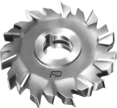 F&D Tool Company 11007-A512 Staggered Tooth Side Milling Cutter, High Speed Steel, 2.5" Diameter, 5/16" Width of Face, 7/8" Hole Size #1