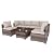 YINRUIN 7 Piece Patio Furniture Set Rattan Outdoor Furniture Set All Weather Outdoor Garden Sectional Sofa with Padded Seat Cushions and Glass Table for Gardens and Backyards