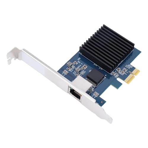 Diyeeni 10G PCIe Network Card, Adaptador Ethernet de 10 Gigabit Puerto Único PCIe 4.0 x1 RJ45 Multi-Gigabit para Servidores PCs miniatura 1