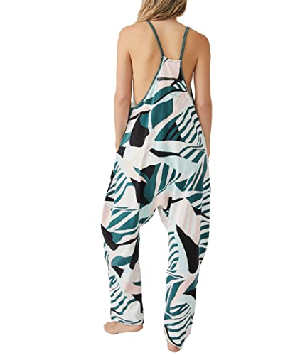 Free People Hot Shot One-Piece Printed Peached Ivory Combo Lg (Women's 12) #TOP1