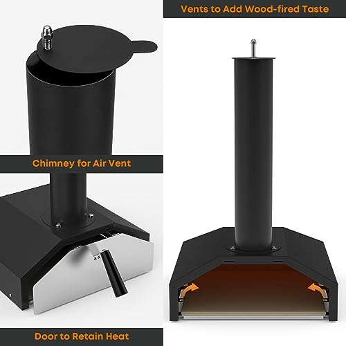 image for Stanbroil 14 Inch Outdoor Pizza Oven Box Fits Wood Burning Stove, Wood