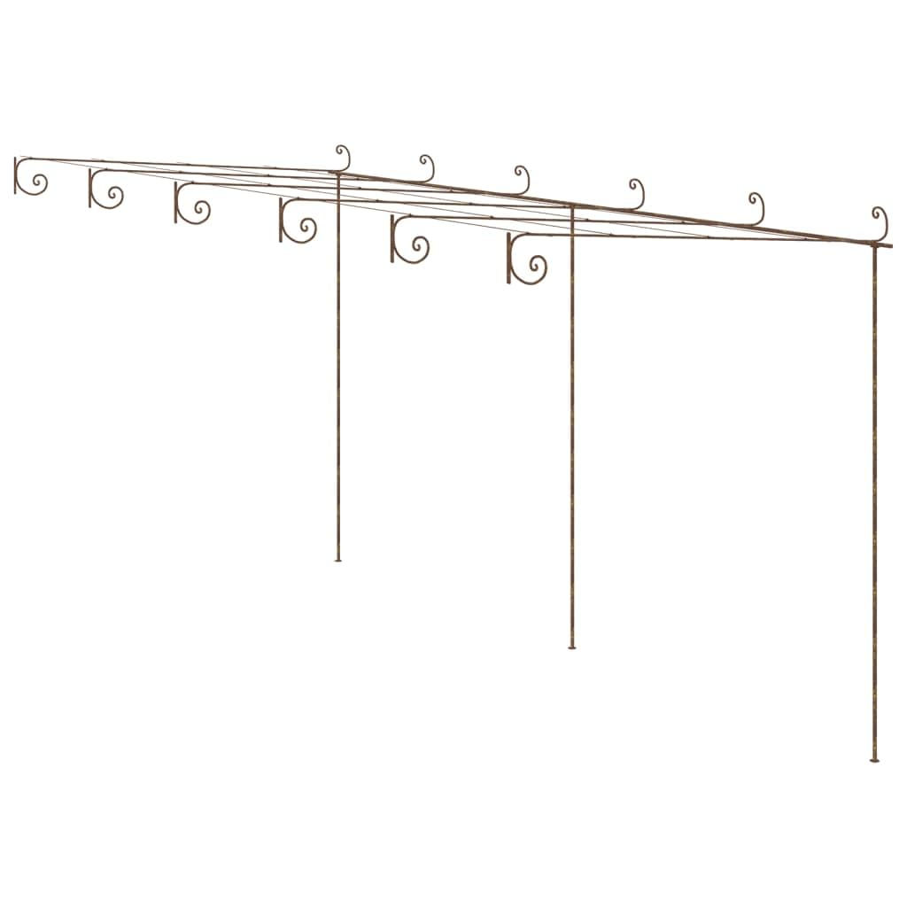 Casa & Giardino,Mobili-Giardino Pergola Marrone Antico 6x3x2,5 m Ferro