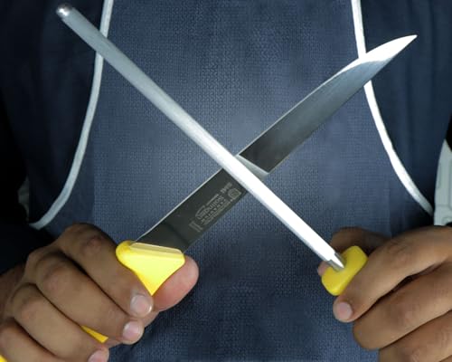 Foto von SMI 6 Stück Küchenmesser Set Solingen Metzgermesser Kochmesser Fleischermesser Ausbeinmesser Schlachtermesser mit Wetzstahl fur Messer Premium Qualität Deutscher Molybdän Stahl 1.4116 Made in Germany