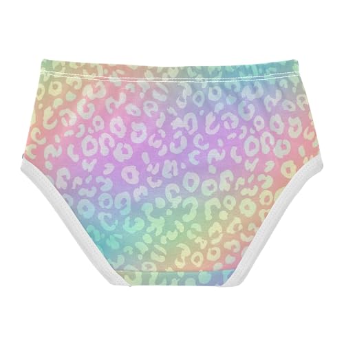 Rainbow Gradient Leopard Spots Cute Panties Girl Girls Underwear Toddlers Cotton Flower Briefs Underpants 2t2