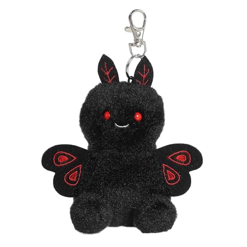 Aurora Adorable Palm Pals Mortimer Mothman Clip-On - Fun Collectible Plush For Kids and Adult Collectors - Perfect for Decorating Rooms and Birthday Gifts - Black 4 Inches
