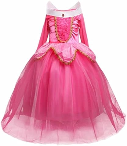 DreamHigh Sleeping Beauty Princess Party Girls Costume Dress (pink, 4 Years)