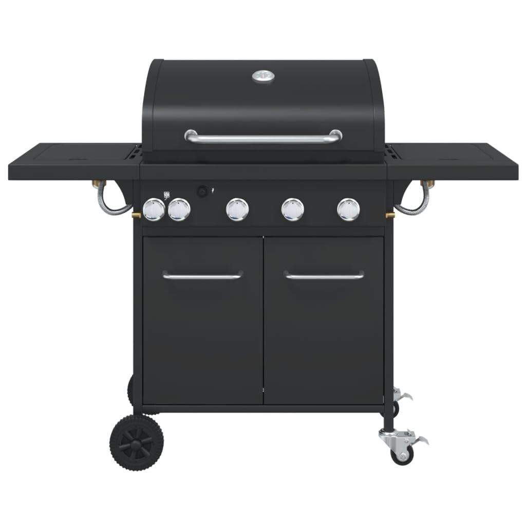 Meble Select grill gazowy z 5 palnikami czarna stal malowana proszkowo