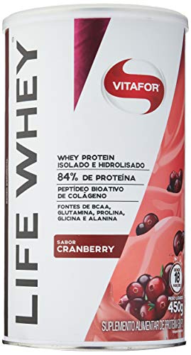 Life Whey Protein Isolado e Hidrolisado - 450g Cranberry, Vitafor