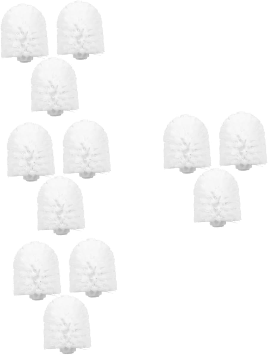 Garneck 12pcs Toilet Brush Cleaning Tools Replacement Brush Heads for Bathroom Bowl Cleaner