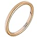 Bishiling pierścionek damski, męski, z węglika wolframu, okrągły, różowe złoto, 2 mm, pierścionek męski, pierścionek partnerski, pierścionek zaręczynowy, pierścionek damski e węglik wolframu, 61 (19,4), colore: różowy (Rosegold), cod. BSL6W3S504RING