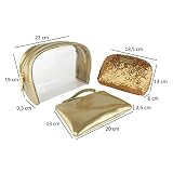 Laura Biagiotti Pochette Donna, Set 3 Pezzi Beauty Case da Viaggio Impermeabile, Borsa Make Up e Cosmetici Con Scatola