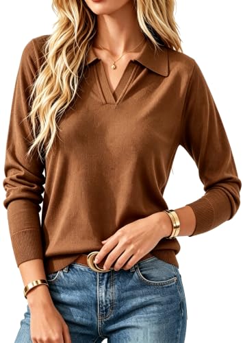 Women's Polo Neck Lightweight Sweaters - image 1