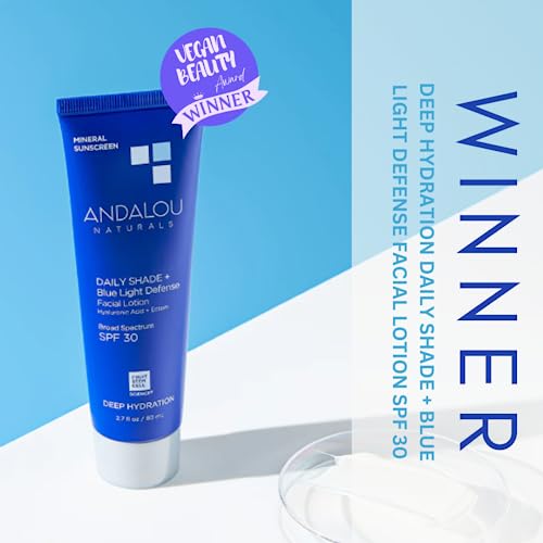 Andalou Naturals 0850018119634 Face Sunscreen, Spf 30 Daily Shade + Blue Light Defense Facial Lotion, Broad Spectrum Protection thumb #6