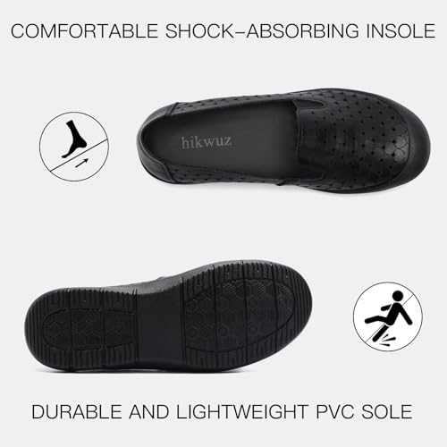 Image of Women's Summer Slip On Loafers, Breathable Perforated Hollow Cutout Flats, Comfortable Vegan Leather Walking Work Shoes for Women, Heart Floral Geometric Pattern Soft Sole Casual Summer Footwear