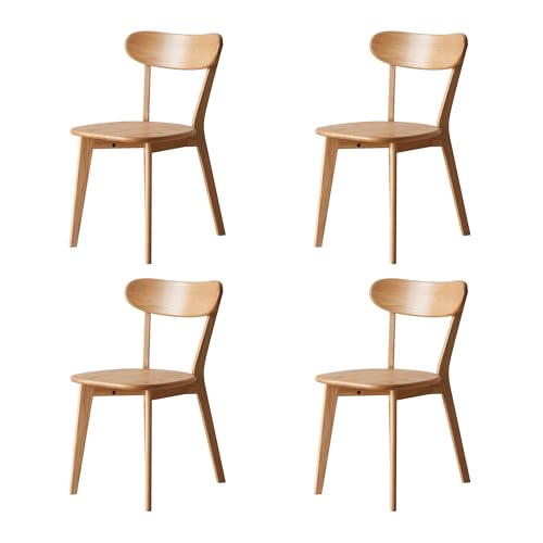 YESWOOD �_�C�j���O�`�F�A �k�ĎYFAS���I�[�N�� �֎q �w������t�� �ω׏d100kg ����~�ߋr ���C�� �a���_�� �k�� �g���ȒP (�i�`�������F, 4�r�Z�b�g)