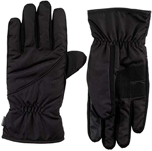 Isotoner Men's Insulated Pieced Gloves - A70163 (Black, S/M)
