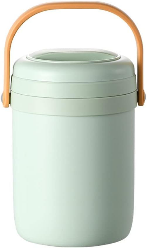 Food Grade Long Insulated Lunch Box, Stainless Steel Portable Large Capacity Rice Bucket