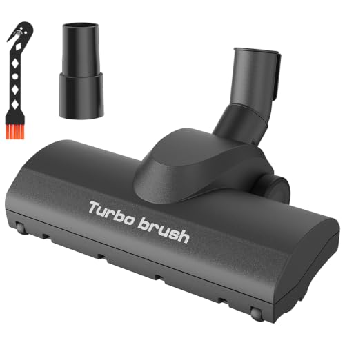 Portek Turbo Brush Head for 1-1/4' and 1-3/8' Vacuum Cleaners, Air-Driven Floor Nozzle Attachment...