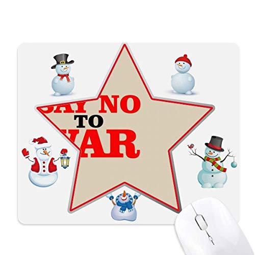Tapis de souris motif bonhomme de neige love peace anti-guerre
