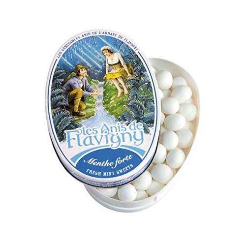 Mint Flavored Anise Drop Candy (Menthe Forte), 50g Collectible Tin … (2 Pack)