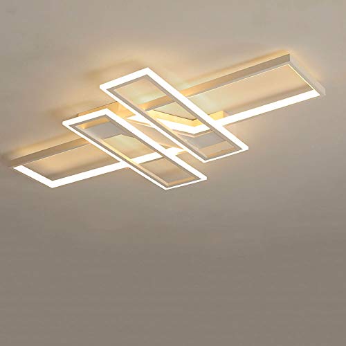 LED Plafonnier Salon Lampe Moderne Acrylique Carré Lampe De Plafond Chambre Lumière Plafonnier Lampe Suspendue pour Salle à Manger Chambre à Coucher Cuisine [Classe énergétique A++] Cover