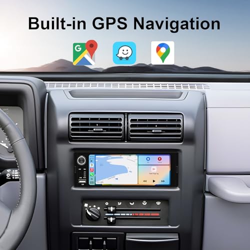 6.36-Inch Single Din Touchscreen Car Stereo - Linux System Single Din Wired/Wireless Carplay Android Auto,1080P HD GPS Navigation Handsfree Calling, SWC/FM/BT - image 2