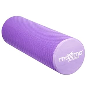 Maximo Fitness Foam Roller – 18″ x 6″ High Density Exercise Roller for Trigger Point Self Massage, Muscle and Back Roller for Fitness, Physical Therapy, Yoga and Pilates, Gym Equipment, Purple