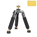 Produktbild letwing QZSD Q178 Desktop Aluminium Legierung Mini-Stativ 90245 mm Universal 3 Beine Einbeinstativ Standfuß Unterstützung für Canon Nikon DSLR Kameras (Q178)