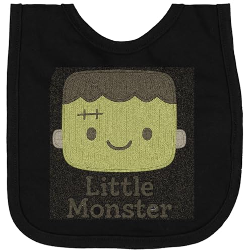inktastic Cute Little Monster Halloween Kids Embroidery Newborn Bib