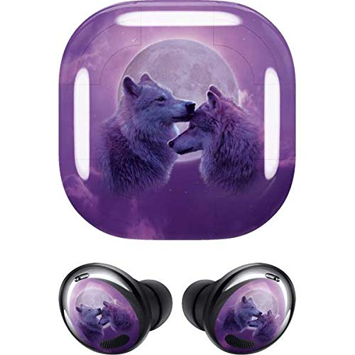 Skinit Decal Audio Skin Compatible with Samsung Galaxy Buds Pro - Tate and Co. Loving Wolves Design