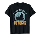 Pego animales a las piedras. Pegamento animales a rocas acuario divertido agua salada Camiseta