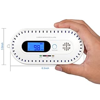 YZIF 10 Ans Détecteur de monoxyde de Carbone à Affichage numérique LCD avec Pile au Lithium Conforme à la Norme EN50291