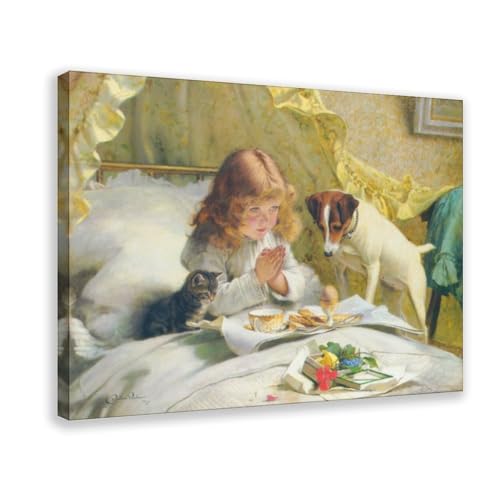 Toile Suspense 1894 Charles Burton Barber déco salon 40x60