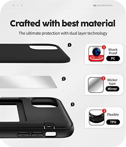 Goospery Iphone 11 Wallet Case With Card Holder, Protective Dual Layer Bumper Phone Case - Black #TOP3