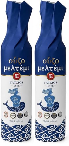 Ouzo Meltemi – Premium Ouzo aus Griechenland mit Anisgeschmack, 700 ml, 40 % vol. (Zwei Flaschen)