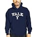 Campus Colors Yale Bulldogs Adult Arch & Logo Gameday Hooded Sweatshirt - Navy, Medium