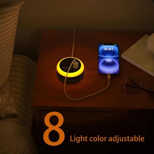 Chargeur USB multiport ajustable avec veilleuse LED et système de rangement - 4