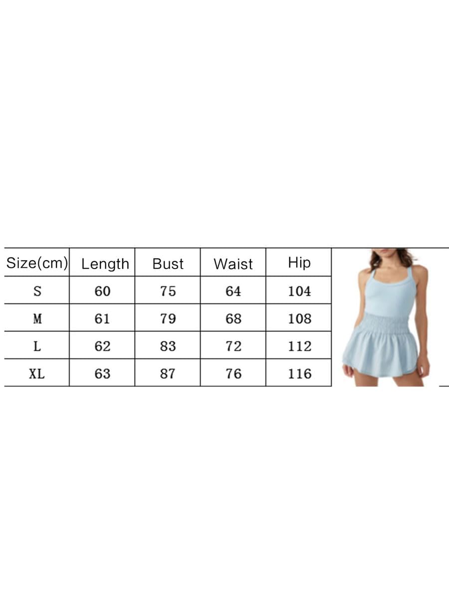 Vestito da tennis senza maniche da donna Skorts Allenamento attivo Tennis Dress con pantaloncini sotto Golf Athletic Pagliaccetto