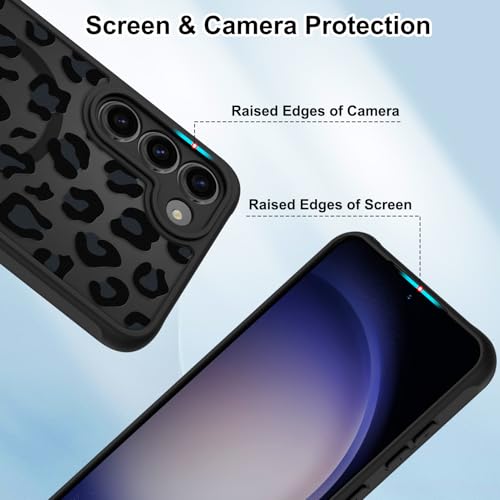 Coque de téléphone Samsung S23 imprimé léopard noir protectrice et rigide - 3